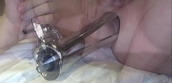  AnalSlut Veterinary Speculum - Gaping Analsluts Arsehole with horse speculum - DEEP view